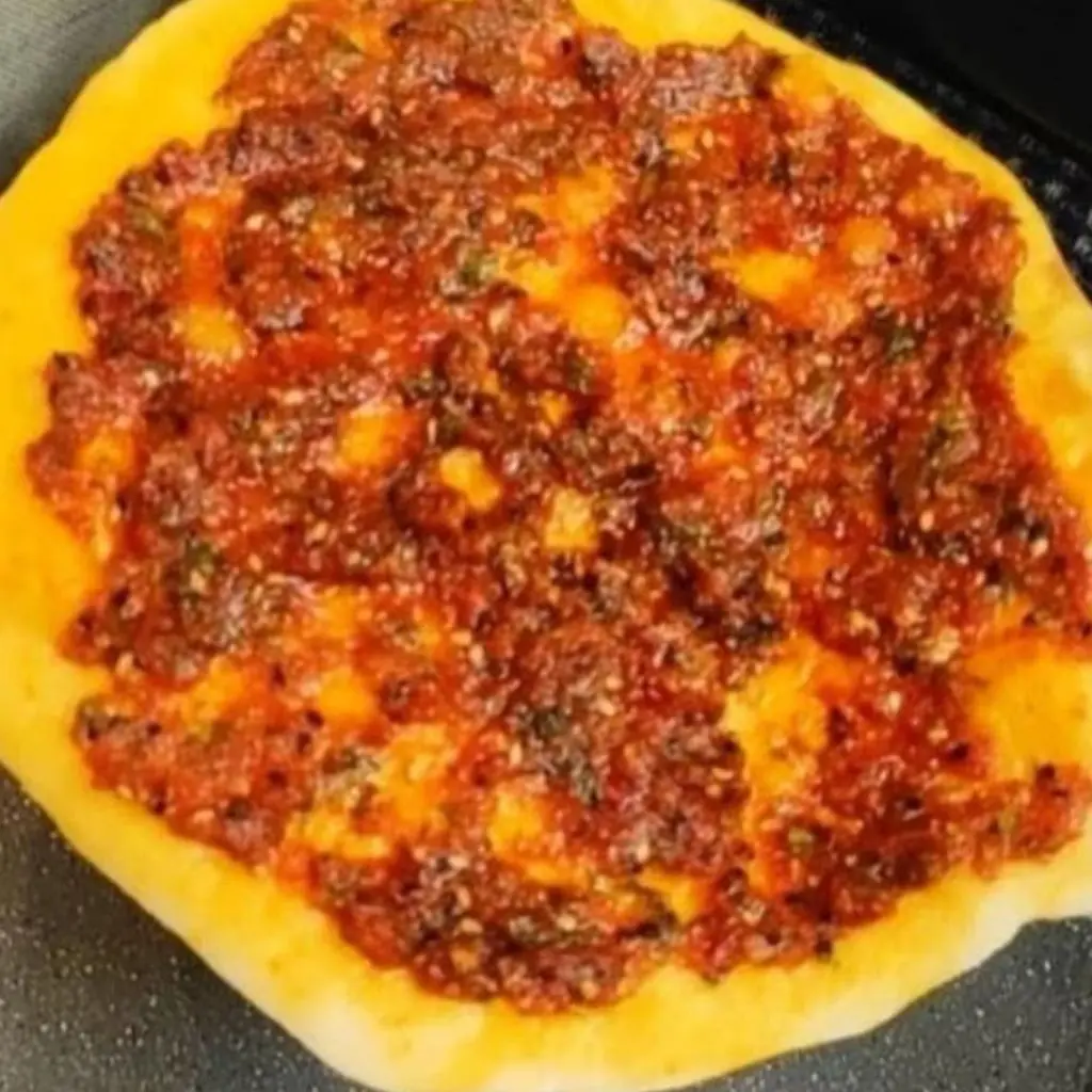 Muhammara Manakish with Zaatar